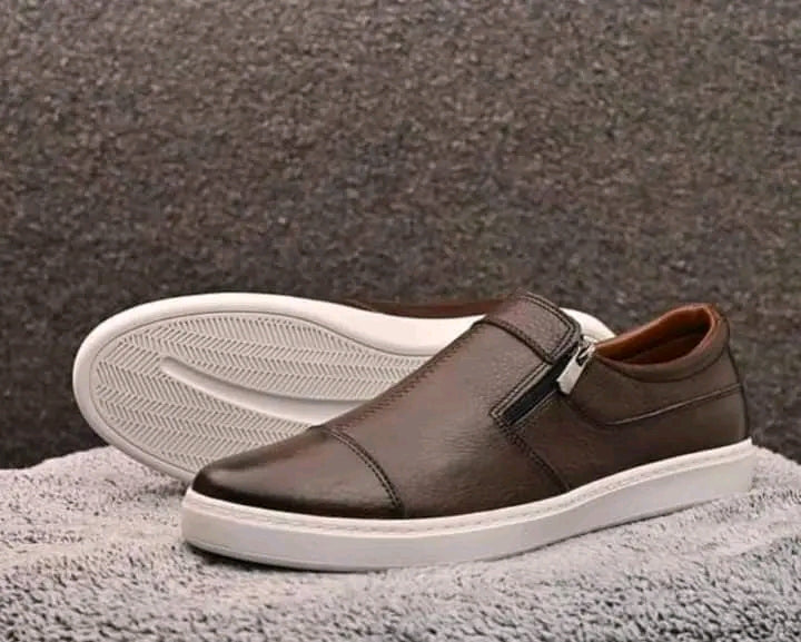 Basket 100% Cuir marocain pour Homme et Adultes, Mode d'Automne