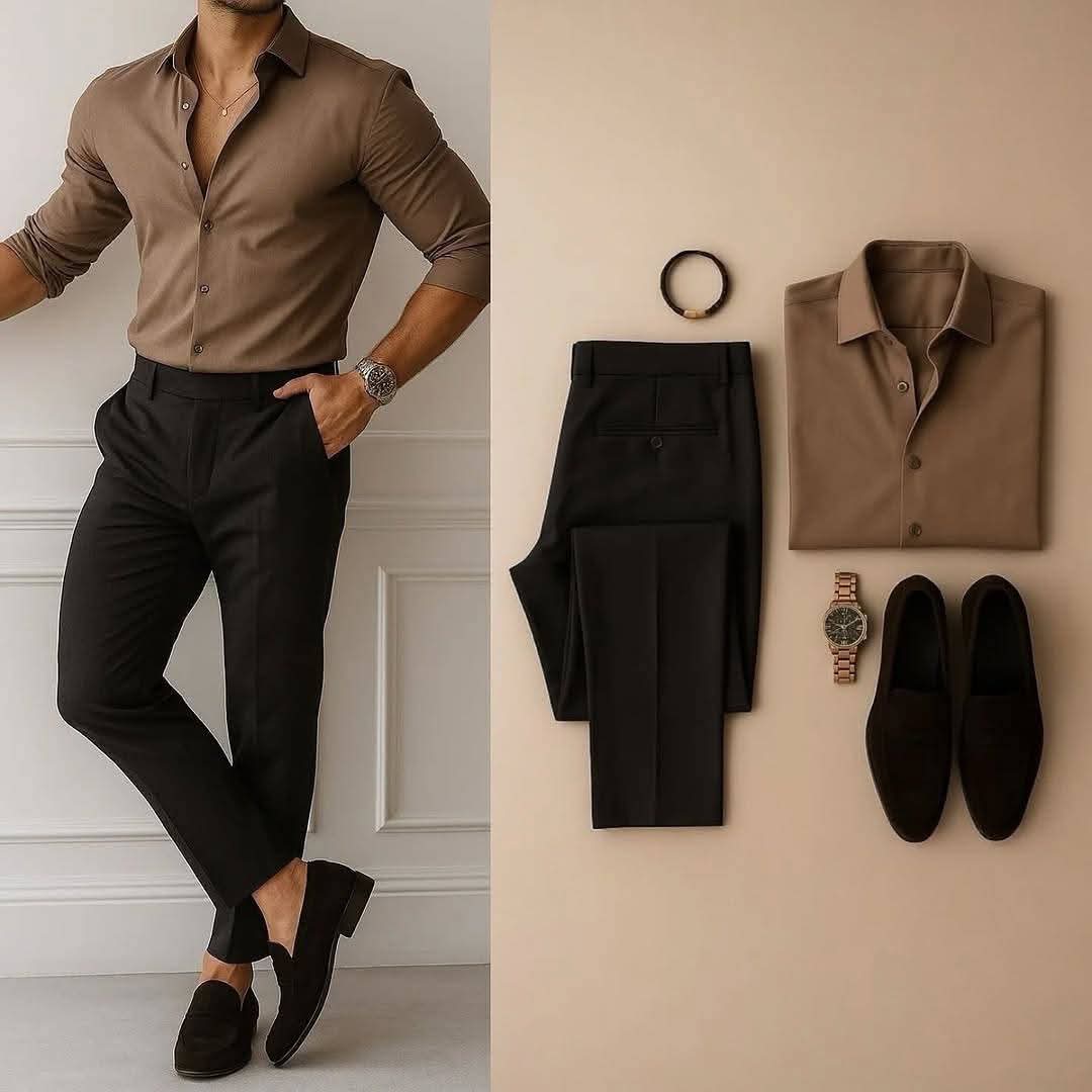 الحفاظ على نظافته وكلاسيكية المجموعة المثالية للقميص والبنطال