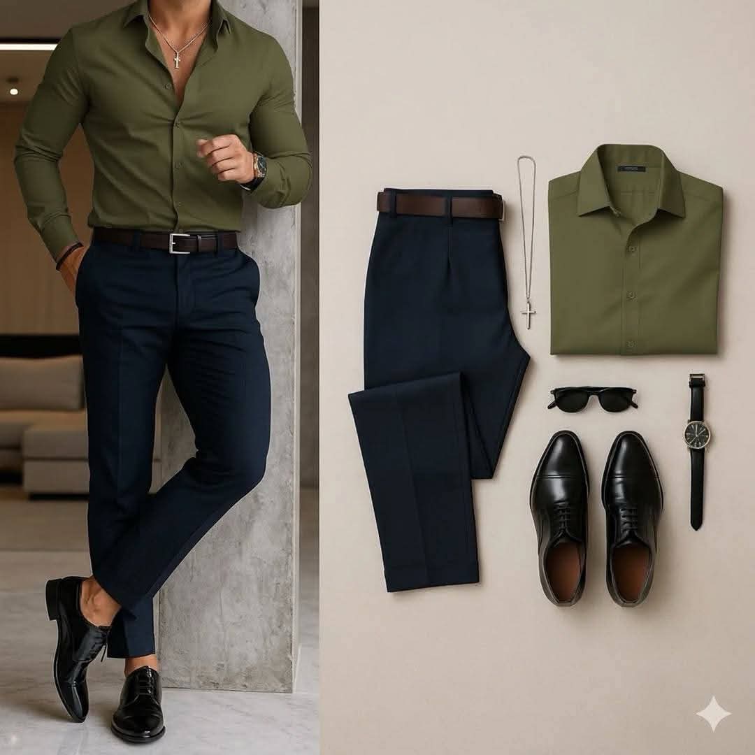 الحفاظ على نظافته وكلاسيكية المجموعة المثالية للقميص والبنطال