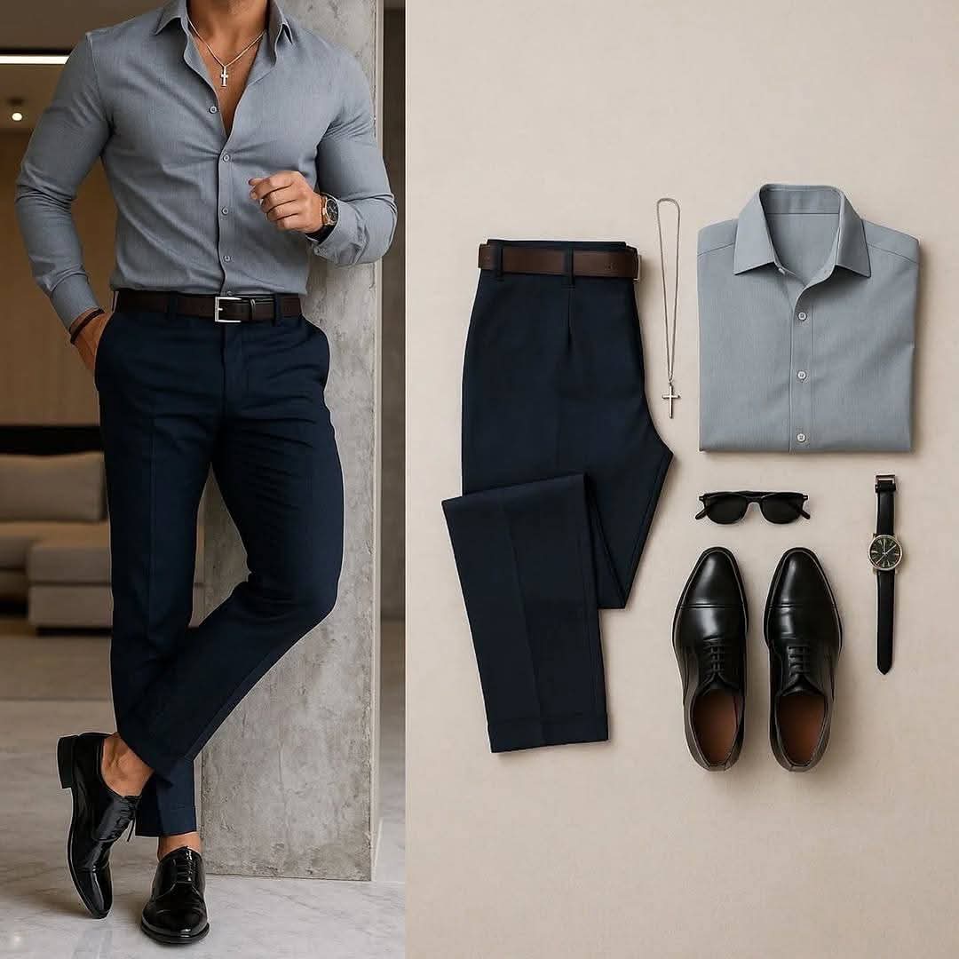 الحفاظ على نظافته وكلاسيكية المجموعة المثالية للقميص والبنطال
