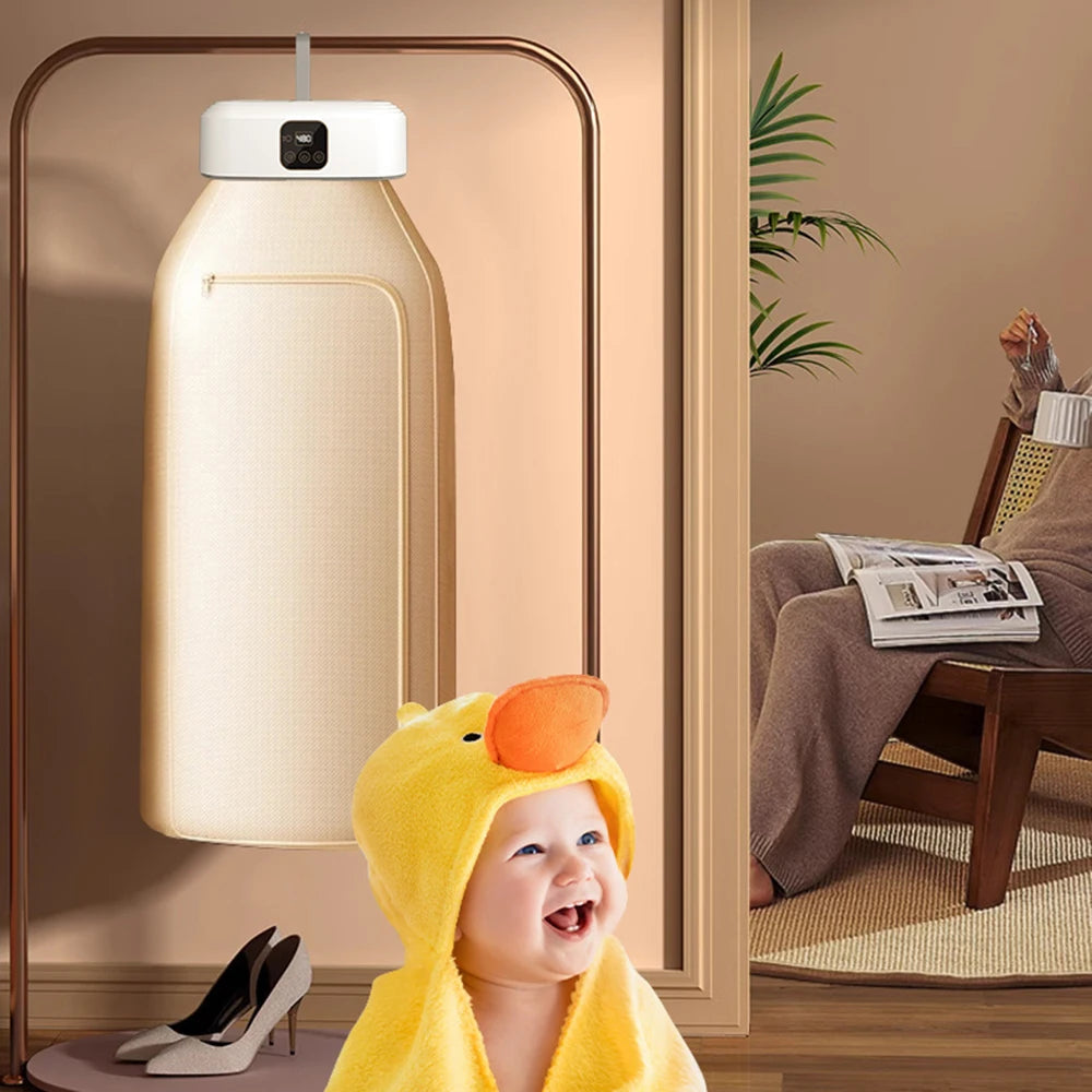 Foldable Clothes Dryer with Intelligent Timing