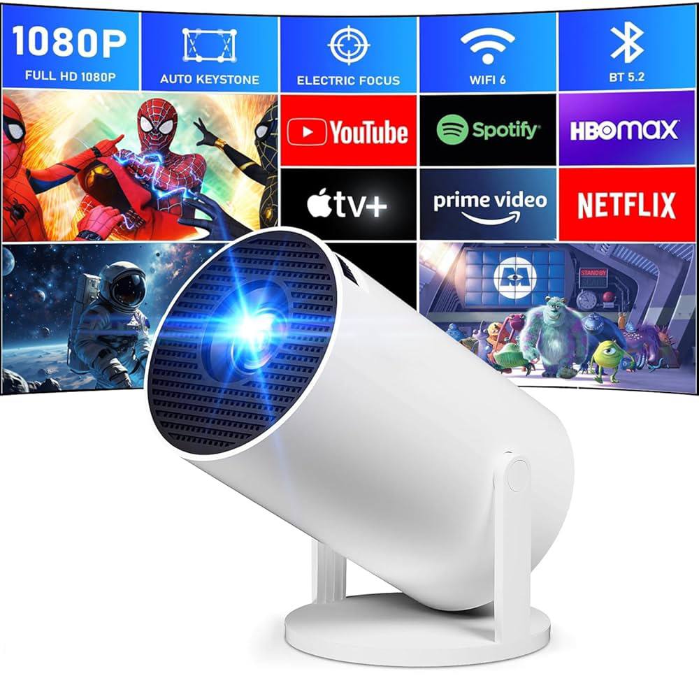 2025 4K HD Portable Projector 260 ANSI Lumens 5G WiFi Bluetooth Support 1080P Home Cinema Theater Movie Mini Projectors FY300